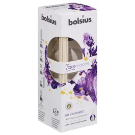 Odorizant cu betisoare Bolsius True Moods, lavanda si musetel, 45 ml