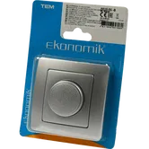 Intrerupator cu variator rotativ TEM Ekonomik, 40-400W, argintiu