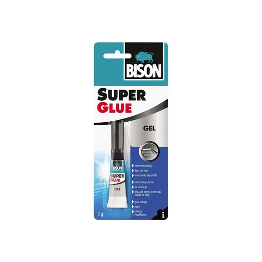 Adeziv gel cu utilizare universala, Bison Super Glue, 3 g
