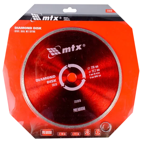 Disc diamantat pentru taiere umeda MTX PREMIUM, 230 x 22,2 mm