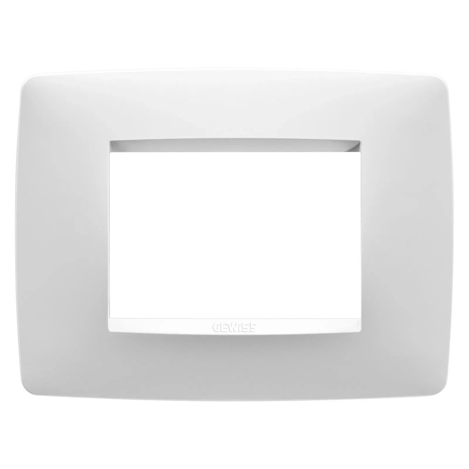 Rama decor 3 module Chorus One, Gewiss GW16103TB, alb lapte