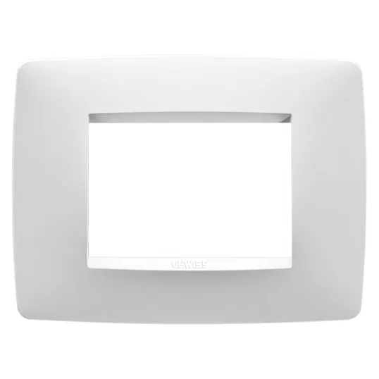 Rama decor 3 module Chorus One, Gewiss GW16103TB, alb lapte