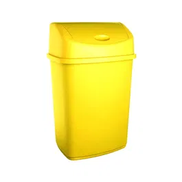 Cos gunoi batant Inaplast Lotus, galben, 35 l