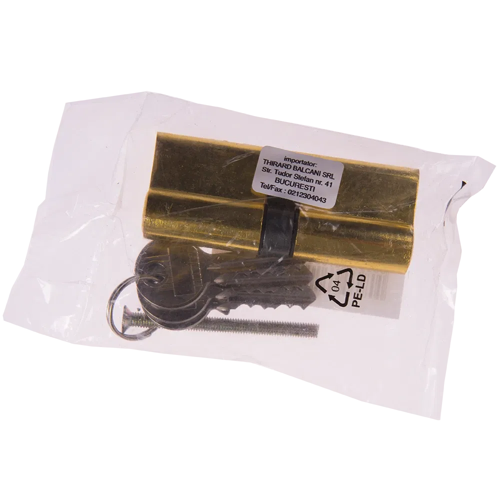 Cilindru Europrofile, alama, 40 x 40 mm