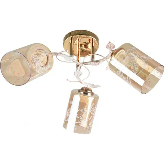 Lustra Klausen Alka, 3 x E27, auriu + crem