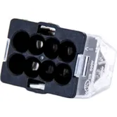 Connector de trecere Plug in Strohm, diametru 2.5 mmp, 3 poli, transparent, 5 bucati