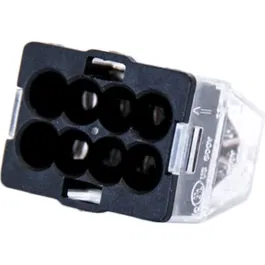 Connector de trecere Plug in Strohm, diametru 2.5 mmp, 3 poli, transparent, 5 bucati