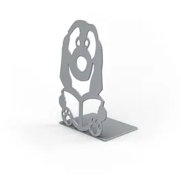 Suport pentru carti catel, argintiu, 126 x 100 x 205 mm