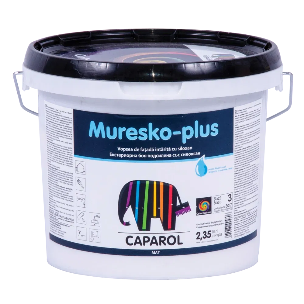 Baza de colorare Caparol Muresko Plus B3, exterior, alb, 2.35 l