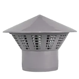 Caciula ventilatie Valrom, pp, gri, diametru 75 mm