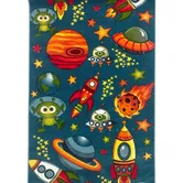 Covor copii Kolibri 11200-140, 100% polipropilena friese, model planete, 120 x 170 cm