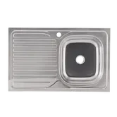 Chiuveta bucatarie Sanitec C 404, inox, 1 cuva dreapta, 800 x 500 mm