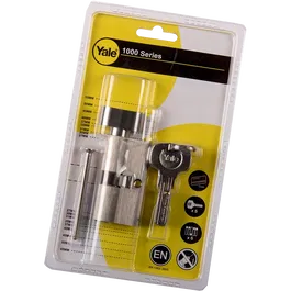 Cilindru cu buton, Yale, alama, 30 x 30 mm, 5 chei amprentate