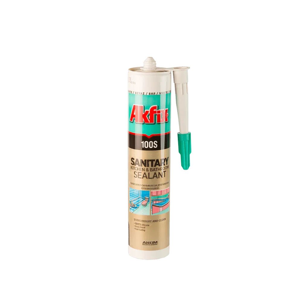 Silicon sanitar Akfix 100 S, 280 ml, alb