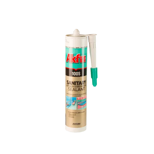 Silicon sanitar Akfix 100 S, 280 ml, alb
