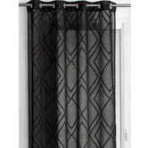 Perdea Bello, poliester, negru, 140 x 260 cm