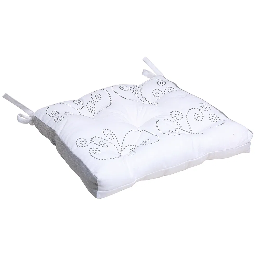 Perna pentru scaun, Dream, ecru/gri, 40x40 cm, bumbac