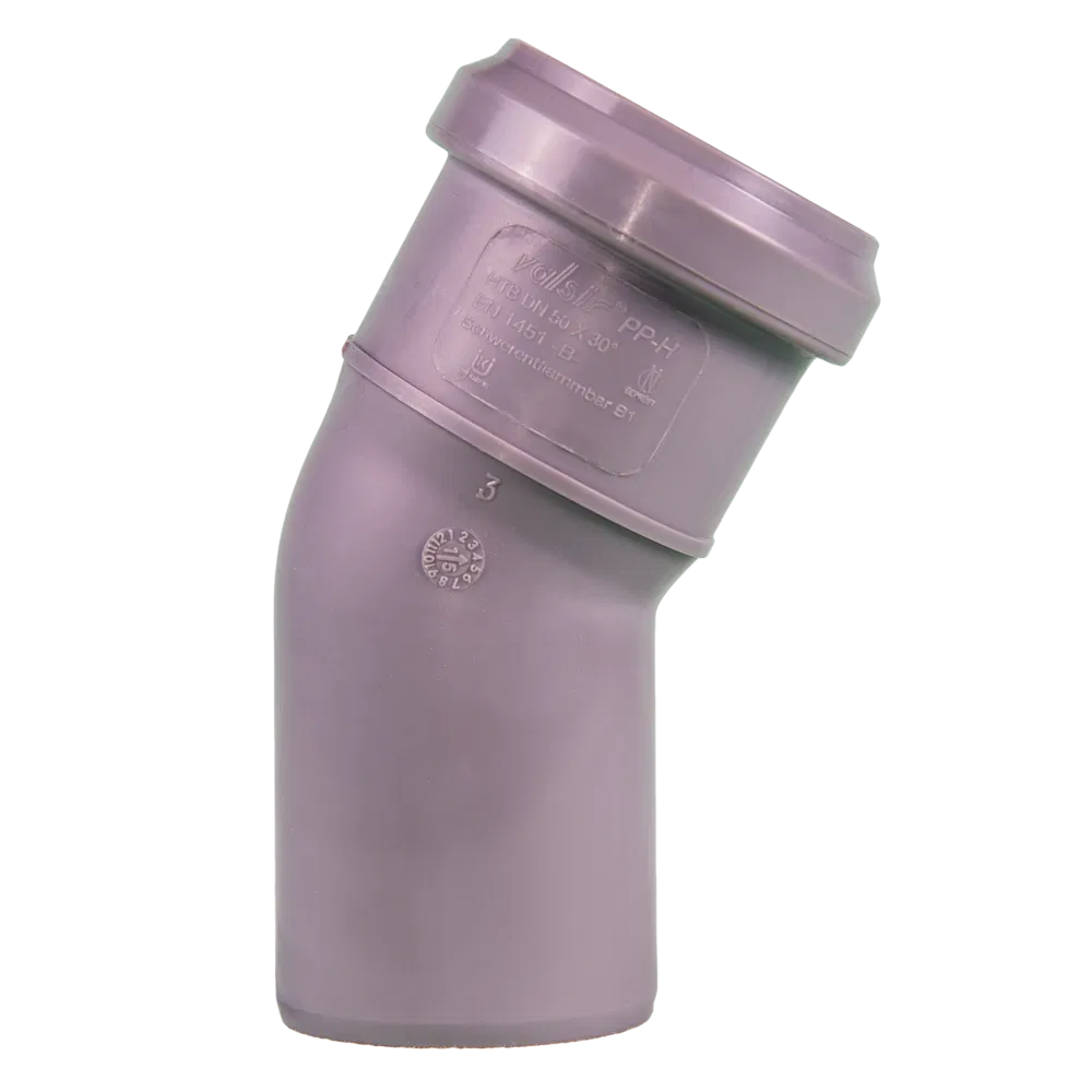 Cot PP pentru canalizare interioara Valrom, gri, 50 mm, 30 grade