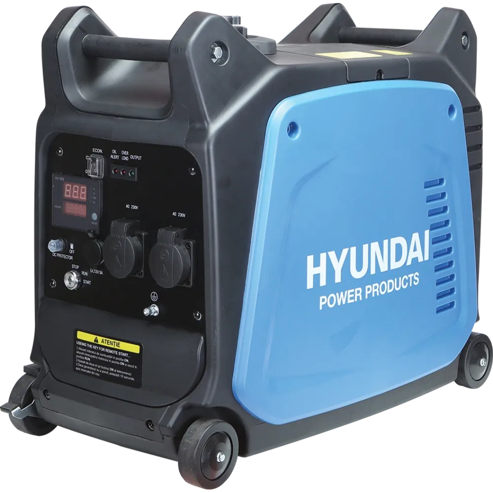 Generator tip inverter Hyundai 3500 XS, 3.5 kW, 2 x 230 V, capacitate rezervor 0.9 l