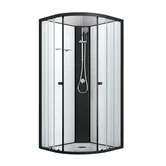 Cabina de dus Sanotechnik Balaton 2 PS11B, semirotunda, sticla 4 mm, 90 X 90 x 205 cm