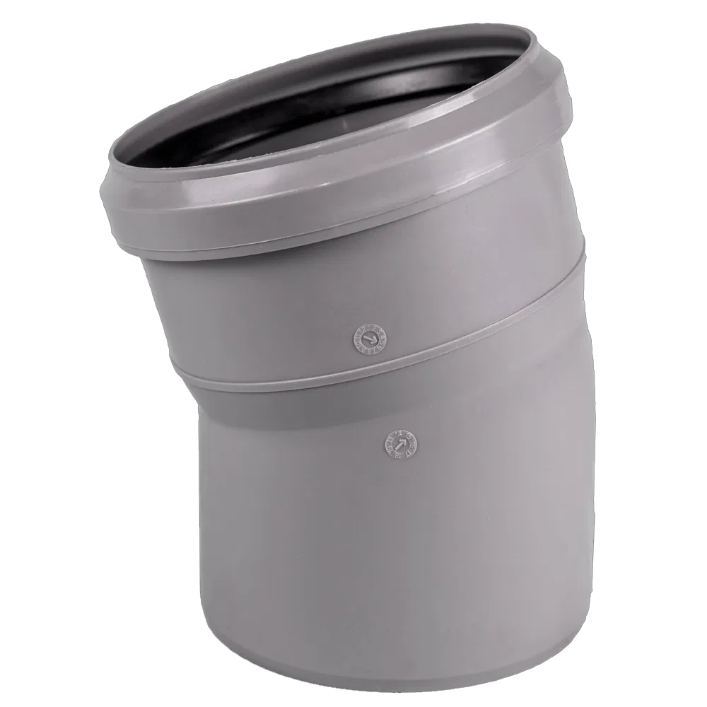 Cot PP pentru canalizare interioara Valrom, gri, 110 mm, 15 grade