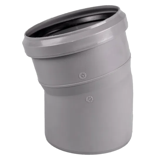 Cot PP pentru canalizare interioara Valrom, gri, 110 mm, 15 grade
