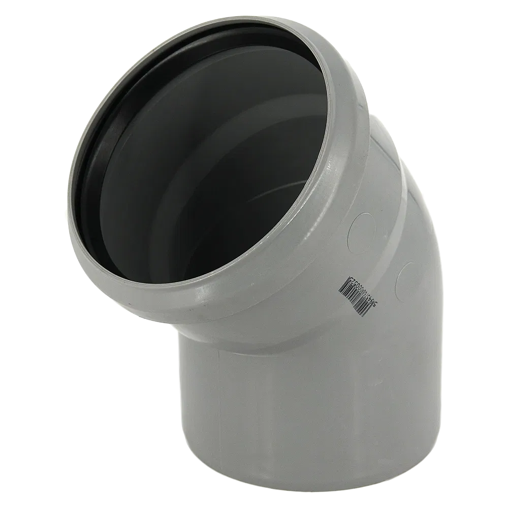 Cot PP pentru canalizare interioara Valrom, gri, 110 mm, 45 grade