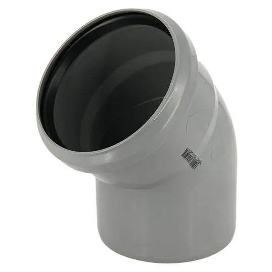 Cot PP pentru canalizare interioara Valrom, gri, 110 mm, 45 grade