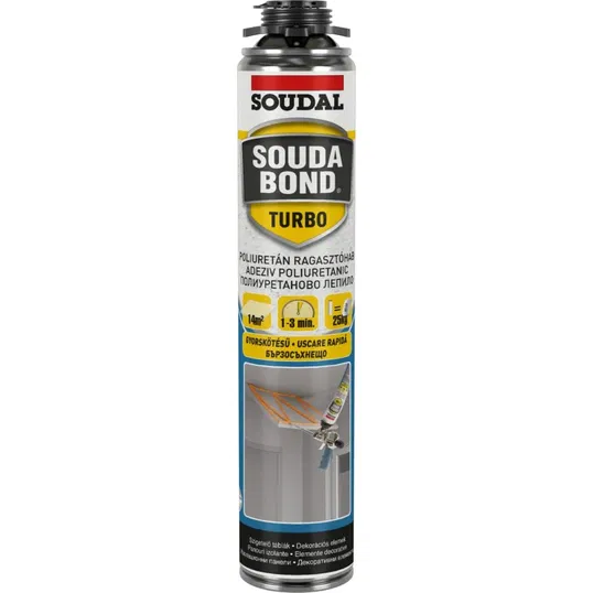 Adeziv poliuretanic Soudal Soudabond Turbo Gun, aplicare cu pistol, 750 ml