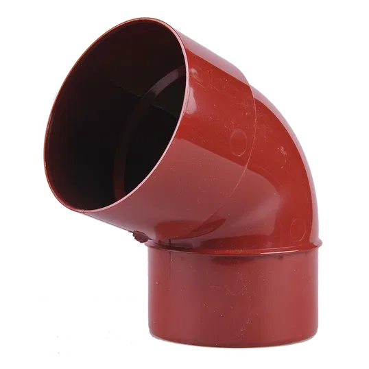 Cot 67,5° burlan PVC, Regenau, diam. 100 mm, rosu, RAL 3011