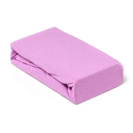 Husa saltea Jersey lila, cu elastic, bumbac 100%, 180 x 200 cm