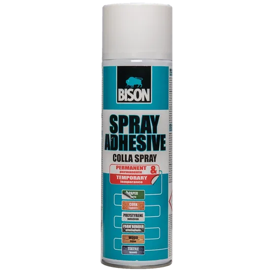 Adeziv de contact pulverizabil BISON Spray Adhesive, 500 ml