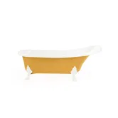 Cada baie freestanding Fibrex Knossos, compozit, galben, 170 x 70 x 67 cm