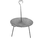 Disc pentru gratar fonta Miklos Steel, 3 picioare din otel, tija sustinere, 38 cm diametru