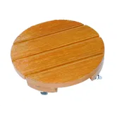 Suport flori Nortene Flora Lasur, lemn, natur, rotund, 30 cm