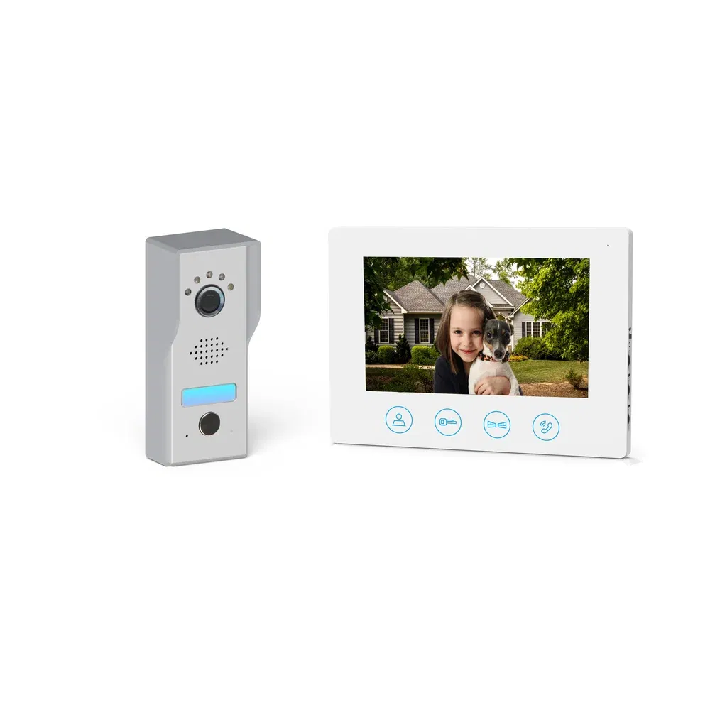 Videointerfon monitor 7 + unitate exterioara + adaptor, 800 x 480 px
