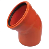 Cot PVC canalizare exterioara Valplast, diametru 125 mm, 45 grade