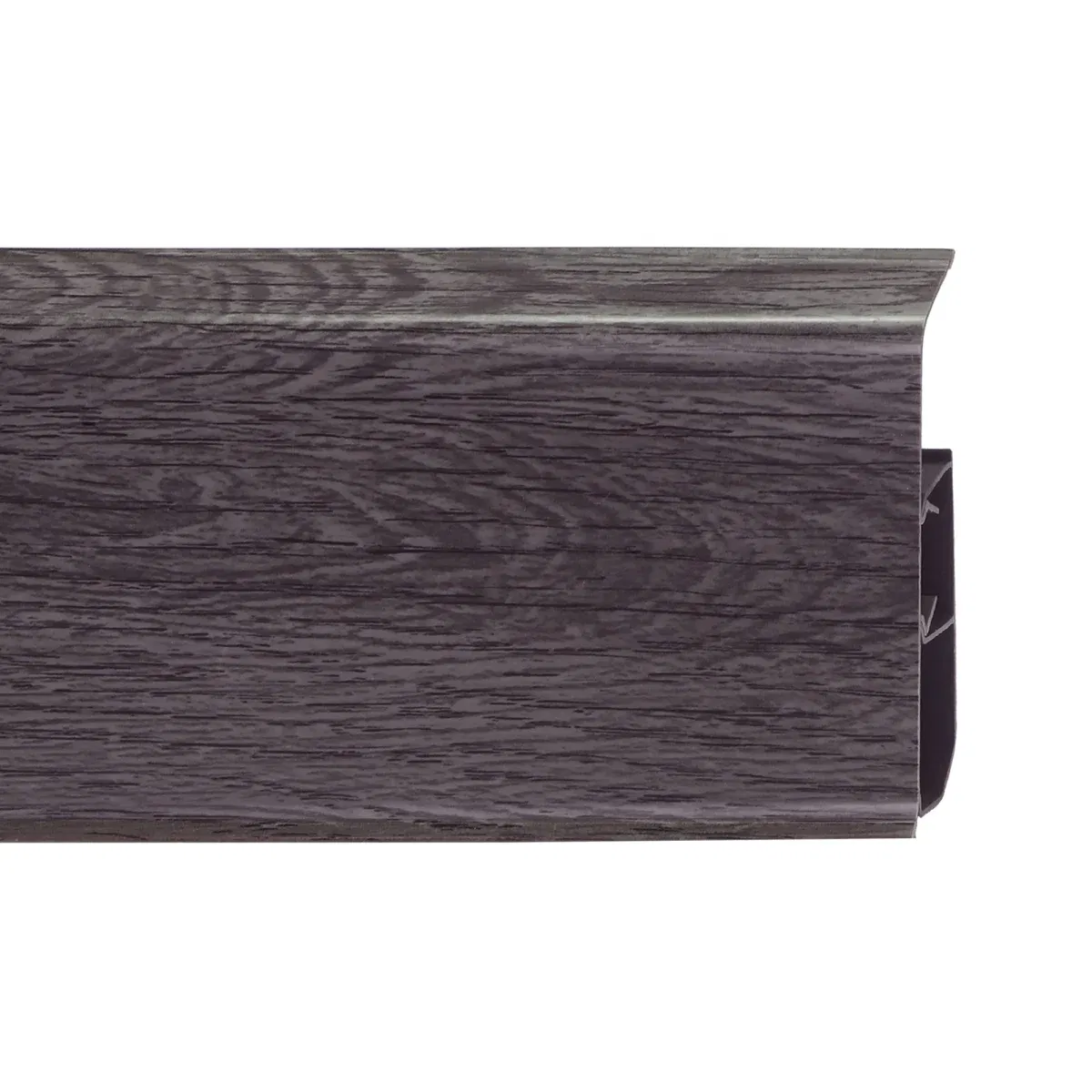 Plinta parchet PVC, stejar Elinga, dublu canal cablu, 2200 x 22 x 80 mm