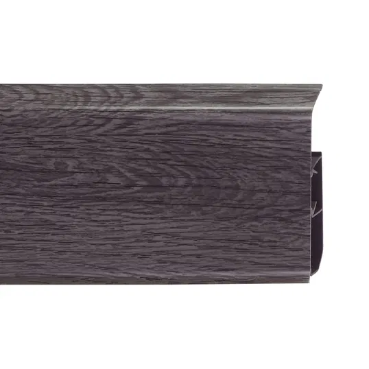 Plinta parchet PVC, stejar Elinga, dublu canal cablu, 2200 x 22 x 80 mm