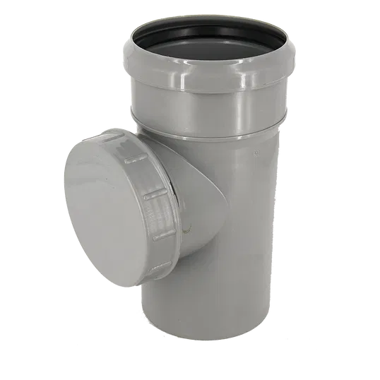 Piesa de inspectie Valrom, pp, gri, diametru 110 mm