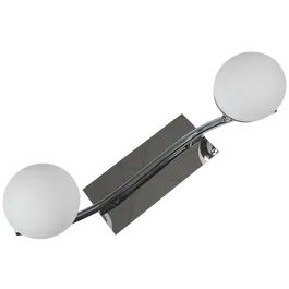 Plafoniera Horoz Hl7182l, aluminiu/sticla, 2 x LED, 4W, argintiu/alb