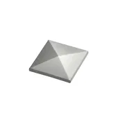 Capac stalp gard, metal, zincat alb, patrat, 85 x 85 x 6.5 mm