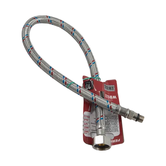 Racord flexibil cap scurt Ferro WBS22, inox, 1/2 inch, M10 x 1 inch, 50 cm