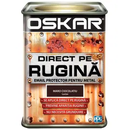 Vopsea Oskar Direct pe rugina, maro ciocolatiu lucios, interior/exterior, 0,5 l