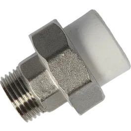 Racord olandez alama Formul, filet exterior, PPR, alb, 20 mm x 1/2 inch