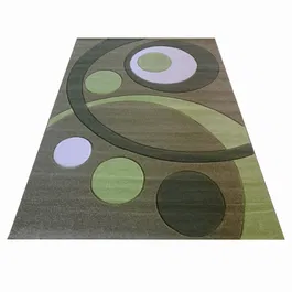 Covor Carvino 5331, polipropilena, model geometric, verde, 160 x 220 cm