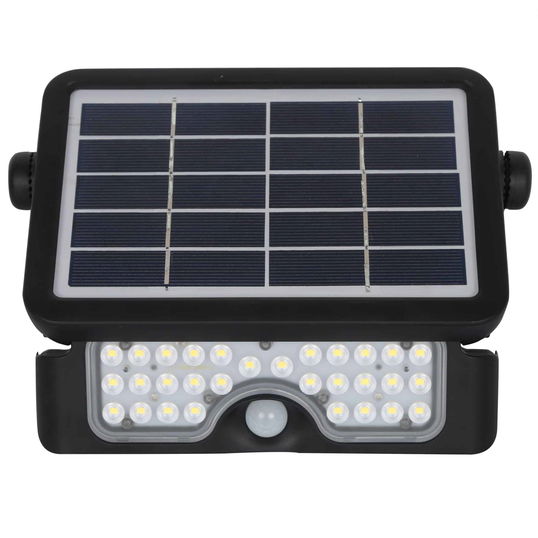 Proiector solar LED Hepol, senzor miscare, 5 W, lumina rece 6500 K