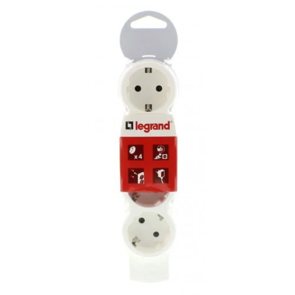 Bloc multipriza 4x2P+T, Legrand 695009, alb
