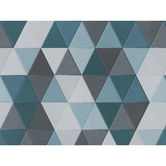 Draperie Vesta 608, dim-out imprimat, gri/albastru, 145 x 245 cm