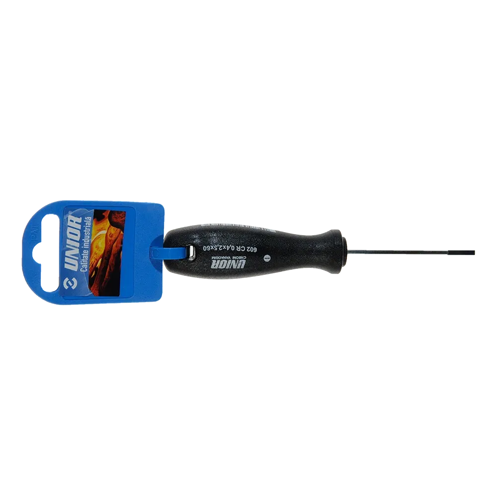 Surubelnita cu profil drept, Unior 602 CR, 04 x 2.5 x 60 mm